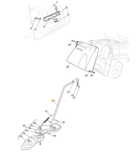 Manico deflettore mulching